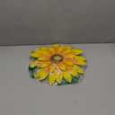 Metal Flowers Outdoor Decor 13" Metal Sunflower Wall Art Decorations Sunflower Wall Decor for Kitchen Living Room Porch Garden Yard (Yellow)