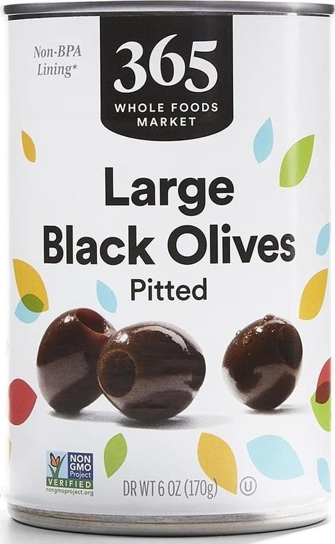 365 by Whole Foods Market, Ripe Large Pitted Olives, 6 Ounce (EXP 04/06/30)