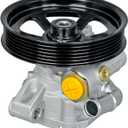 Power Steering Pump with Pulley Compatible with Buick Enclave Chevrolet Equinox Traverse GMC Acadia Pontiac Torrent Saturn Outlook Saturn Vue Replaces 15285501 20-2403