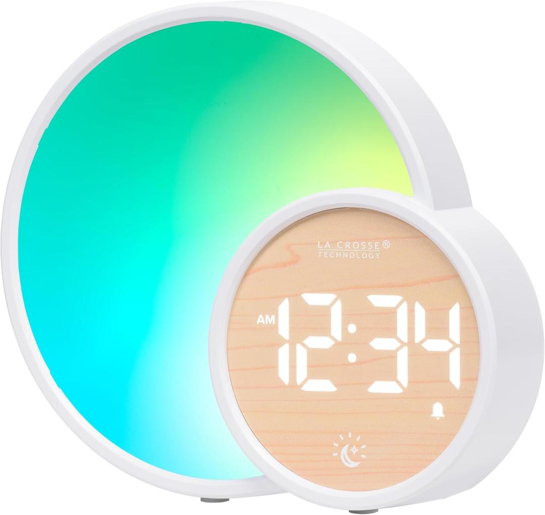 La Crosse Technology 617-1412 L'Eclipse Light Assist Digital Bedside Alarm Clock