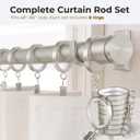 1 ¼” Heavy Duty Adjustable Curtain Rod, 4-7ft, Brushed Nickel