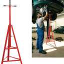 ECOTRIC 47-3/8"-84-1/2" Under Hoist Tripod Stand 2 Ton Heavy Duty High Lift Jack Stand Reach Capacity of up to 4000lbs for Garage Repair, Shops, DIY Powder Coated Red, Underhoist Support Stand