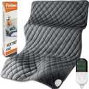 Extra Large Heating Pad for Back Period Cramps Neck Shoulder Pain Relief Upgraded 6 Heat Settings, 4 Timer Options Auto Shut-Off Machine Washable Greyб  30" x 15"