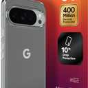 ZAGG Crystal Palace Lite Google Pixel 10 Pro XL Case  Crystal Clear, Ultra-Slim, 10ft Drop Protection, Graphene Strength, Anti-Yellowing, Wireless Charging Compatible, Clear