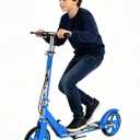 Kick Scooter for Adults Teens Kid Foldable Lightweight Sport Scooters with Hand Brake Adjustable Height Folding, Large Wheels Durable Load 300 LBS