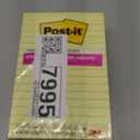Post-it Super Sticky Notes, 4x6 in, 5 Pads, 2X the Sticking Power, Canary Yellow, Recyclable