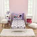 Disney Minnie Mouse I am Awesome Lavender, Pink, and White with BFF Daisy Duck, Rainbow Hearts and Stars 2 Piece Toddler Sheet Set - Fitted Bottom Sheet and Reversible Pillowcase