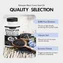 Ethiopian Black Seed Oil Capsules 4.64% Thymoquinone Purely Nutrient Organic Cold Pressed Black Cumin Seed Oil Softgels, Non-GMO, Gluten-Free, 60 Softgels