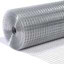 1/2 Galvanized Hardware Cloth 48" x 100' 19 Gauge, Hot-dip Galvanized After Welding, Chicken Wire Raised Garden Bed Plant Supports Poultry Netting Wire Cloth &Galvanized Wire Mesh Roll