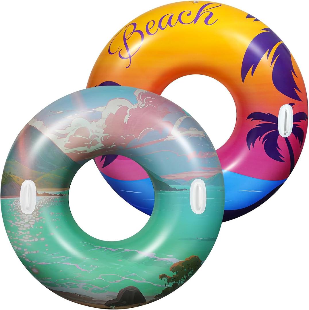 HeySplash Pool Floats, Pool Tubes for Adult, Inflatable Pool Floats Fun Pool Floaties for Swimming Pool Beach Lake River Party Decoration Toys