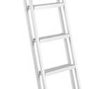VEVOR Removable Dock Ladder 5 Steps, 350 lbs Load Capacity, Pontoon Boat Ladder with 4'' Wide Step & Nonslip Mat for Ship/Lake/Pool/Marine Boarding