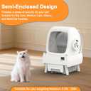 Automatic Cat Litter Box Self Cleaning - App Control, Cat Toilet Records, Suitable for Big Cats, Medium Cats, Kittens and Multi-Cat Families, Anti-Pinch, Low NoiseAssembly Required- White