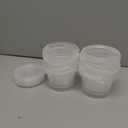 PLASTICPRO 6 Pack Twist Cap Food Storage Containers with Clear Screw on Lid- 4 oz Reusable Meal Prep Containers - Small Freezer Containers Microwave Safe Clear Plastic Food Storage