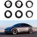 6 Pack Soundproof Sealling Strips Compatible with Tesla Model Y 2020-2024 2025 Accessories Door Seal Kit Soundproof EPDM Rubber Weather Draft Strip Wind Noise Reduction Sound Proofing Kits