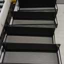 Spice Rack Wall Mount, 4 Pack Pantry Door Organizer & Hanging Storage Baskets Organizer Wall Mount, Large Capacity Metal Spice Shelf for Kitchen Cabinet, Pantry Doors, Bathroom, Shower, Home Decor (Black)