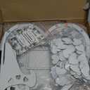 Colingmill Wedding Guest Book Alternative with 100 Wood Hearts, Drop Box Pen 13.5 x 13.5 Eucalyptus Leaves Theme Picture Frame Rustic Wedding Guest Book for Reception Ceremony(White,Heart)