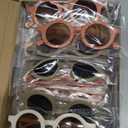 Flutesan 24 Pairs Kid Round Sunglasses Cute Retro Circle Sunglasses for Kids Girls Toddler Baby Boy Outdoor UV, Age 3 to 10 (Stylish Colors)