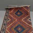 Area Rug 2x3 Rug Machine Washable Non-Slip Low Pile Print Pattern Western Rug for Living Room Bedroom Entryway Tribal Series -Red/Orange