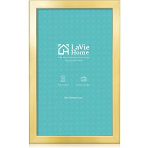 LaVie Home 14 x 22 Picture Frame, Large Poster Frame with High Definition Plexiglass, Horizontal or Vertical Wall Gallery Poster Frames Suitable for Photos, Artworks, Posters,Puzzle, Gold 1pc