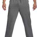 Deyeek Men's Lightweight Sweatpants Open Bottom Sweat Pants for Men Straight Leg Gym Sweatpants Lounge Pants with Pockets, Medium