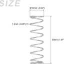 METALLIXITY Compression Springs (1.2x16mm OD,50mm Free Length) 10Pcs, 304 Stainless Steel Extension Spring - for Shop Home Repairs, DIY Projects, Silver Tone