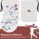 Boobowl Football Baseball Cards Binder, 2022 Sports Trading Card Sleeves Holder Album for NFL, 440 Pockets Display Storage Protectors Collectors Fits PM TCG (Folder Only) (440 Red Hat+White)