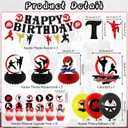 KEFAN Karate Sports Party Supplies - Taekwondo Birthday Banners, Cake Toppers, Table Centerpieces, Balloons for Boy Girl Party