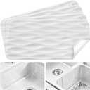 4 Pack Clear Silicone Kitchen Sink Protector Mat, for Ceramic and Smooth-Surface Sinks, 12"x6" - Scratch Resistant, Noise Reducing