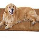 ZAKAPAWS Dog Crate Pad for X Large Dog - 41x27 Memory Foam Dog Bed, Washable & Anti-Slip Dog Bed Mat, Ultra Soft Kennel Pad for Dogs Cozy Sleeping Mat, Khaki