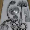 ANJIADENGSHI Crystal Chandelier K9 Crystal Lighting Chandelier for Living Room 10 E12 Bulbs High 27.6 in x Diameter 22.8 in, Silvery