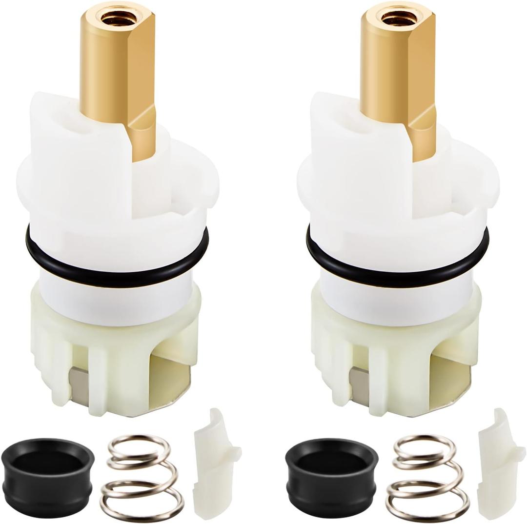 RP25513 faucet stem assembly Replacement Kit for two handle faucet repair kit with RP24096 Cartridge RP4993 Seats Springs RP24097 1/4 Turn stop, 2 Pack