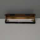 QOGRISUN 2 Pack Solid Brass Cabinet Pulls, 12-3/5 Inch Hole Center, Brushed Matte Gold Square Drawer Handles, Modern Brass Hardware for Kitchen Dresser Bathroom Cupboard Furniture