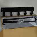 Over The Door Rack, Towel Hooks for Bathroom,Towel Hanger with Tray and 5 Hooks for Bedroom Kitchen(Black)