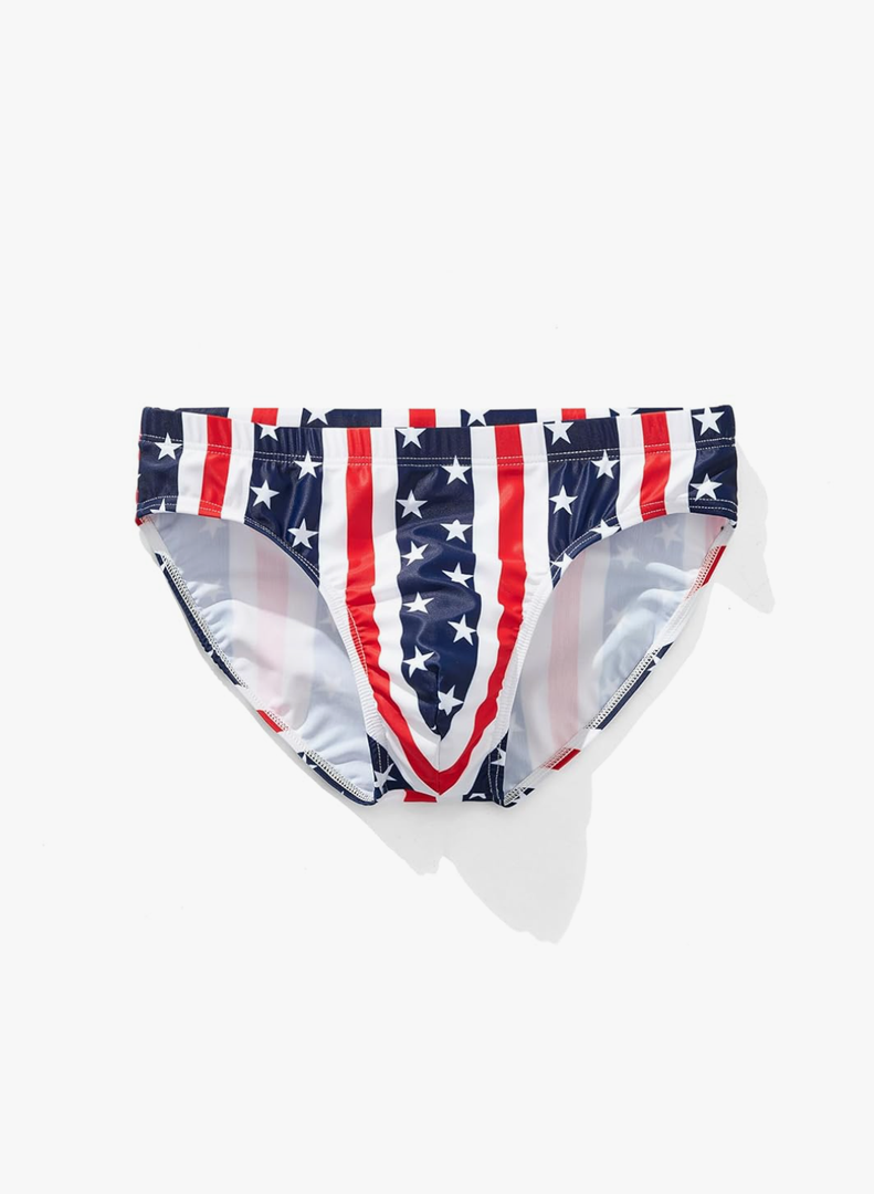 AIMPACT Mens Swim Briefs Sexy Swimsuit Bikini Swimwear Quick Dry Bathing Suit Men Stripe Swimming Birefs (2XL)