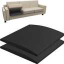 Couch Cushions Supports for Sagging Cushions, 20"X 20" Sofa Furniture Seat Cushion Under Sag Repair, Curved 45 D High Density Foam Replacement for Sectional Loveseat Chair (Black 2 Pack)