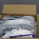 MoreFeel Collapsible Baby Bathtub for Newborn with Thermometer & 1 Hooded Towel & 1 Soft Floating Cushion,Portable Travel Bathtub with Drain Hole, Durable Foldable Baby Tubs for Infants to Toddler (Grey)