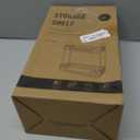 TENDER EPOCH Bathroom Counter Organizer Countertop Storage Skincare Countertop Makeup Organizer Cosmetics Skincare Organizers Holder for Perfume-Clear White-Silver Pole