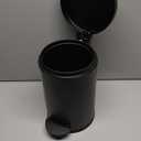Cesun 1.2 Gallons Small Black Trash Can, Bathroom Garbage Can with Lid and Foot Pedal, Mini Round Wastebasket for Bathroom, Bedroom, Office, 4.5 Liters / 1.2 Gallons, Matte Black