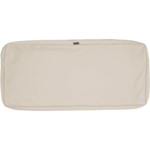 Classic Accessories Montlake Water-Resistant 54 x 18 x 3 Inch Outdoor Bench/Settee Cushion Slip Cover, Patio Furniture Swing Cushion Cover, Antique Beige, Patio Furniture Cushion Covers