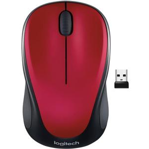 Logitech M317 Wireless Mouse, 2.4 GHz with USB Receiver, 1000 DPI Optical Tracking, 12 Month Battery, Compatible with PC, Mac, Laptop, Chromebook - Red