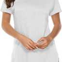 Newchoice Women's Casual Batwing Long Sleeve T Shirt Round Neck Basic Loose Tunic Tops (XX-Large, Y-white)