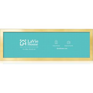 LaVie Home 12x36 Picture Frame Gold, Panoramic Picture Frame for Wall Decoration, Classic Gold Minimalist Style Suitable for Decorating Houses, Offices, Hotels1 Pack