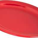 Carlisle FoodService Products Kingline Plastic Oval Platter Oval Tray for Home and Restaurant, Melamine, 12 x 9 Inches, Red, Pack of 1