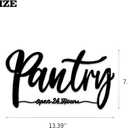 Metal Pantry Sign For Kitchen, Pantry Wall Decor, Rustic Farmhouse Kitchen Decorations Wall, 13.4 X 7.4 inches, Black