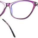 Blue Light Blocking Reading Glasses Computer Gaming Ultra-Lightweight Reading Glassesfor Women (Purple, 1.5, diopters)