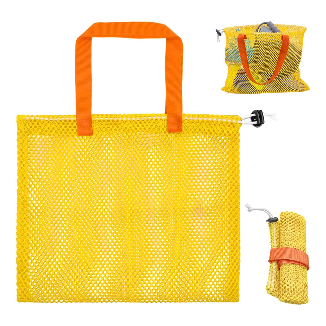 Mesh Beach Bag Beach Bags and Totes Tote Backpack Toys Towels Sand Away for Holding Beach Swimming Pool Toys
