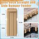 Timtin Dock Corner Bumper Fender Inflatable Boat Dock Bumpers for Vertical and Corner Protection Soft UV-Resistant PVC Includes Stainless Steel Mounting Hardware 15.2 x 6 x 4.5 Inch