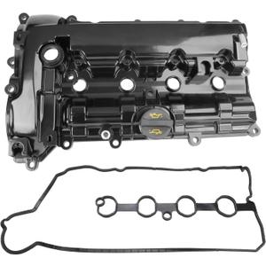 Aluminum Engine Valve Cover Compatible with 2013-2022 Mazda 3 CX-3 CX-5 2.0L L4 Gas Replace PE7W10210 PE0210210