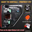 Tail Light with Blind Spot Compatible With 2021 2022 2023 Ford F150 Left Driver Side Taillight Rear Brake Lamp Halogen Type Without Bulb # ML3Z13405C (Module NOT Included)