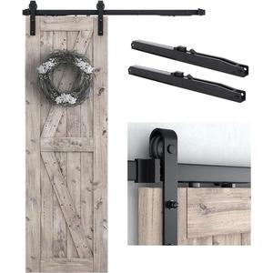 SMARTSTANDARD 5 FT Sliding Barn Door Soft Close Hardware Kit - 5 ft-10 ft, Smoothly and Quietly-Single Door-Invisible Design-Includes Step-by-Step Manual-Fit 30" Door Panel (J Shape)